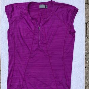 2 Athleta UPF half zip tanks